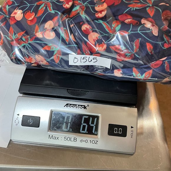 Anthropologie Hey There Cereja Cherry Print Faux Wrap Dress Size 6 Blue Satin - Picture 15 of 15